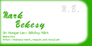 mark bekesy business card